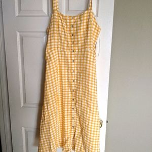 Yellow gingham dress